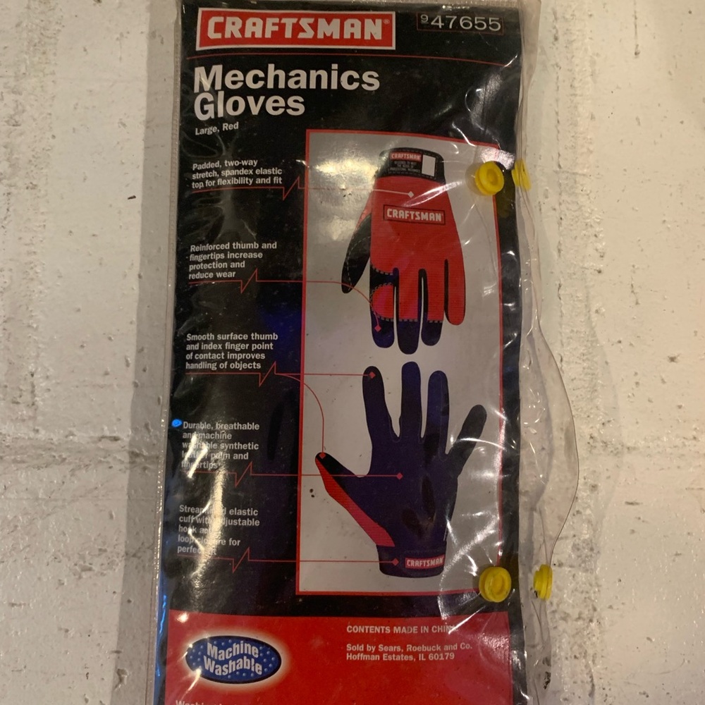 Vintage Craftsman Red Work Gloves - Picture 2 of 4